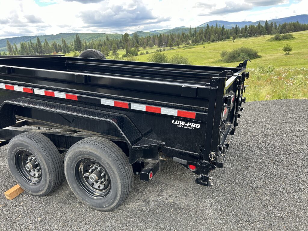 Dump trailer used for hauling debris off site