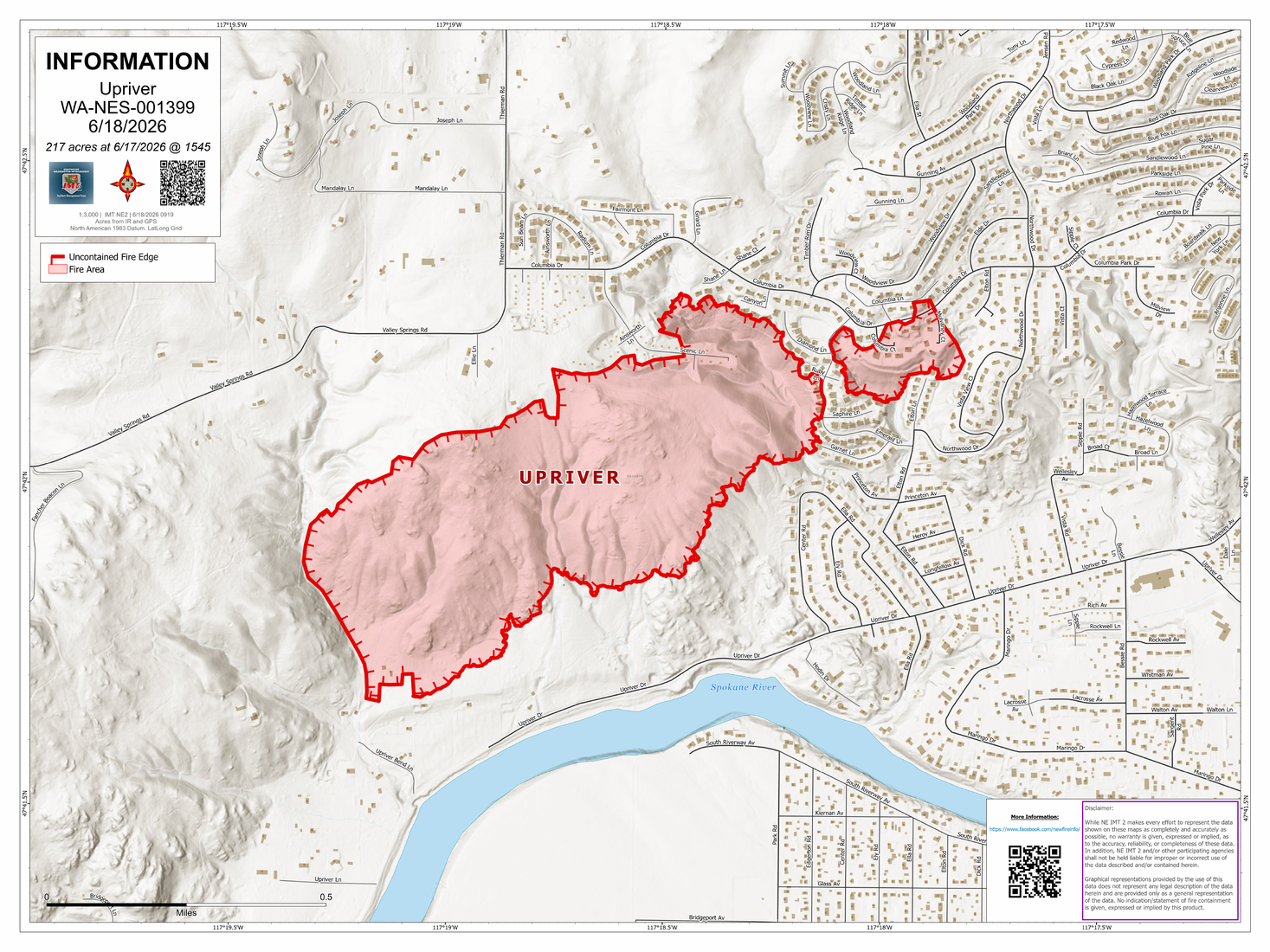 Official Upriver fire PIO map from incident products.